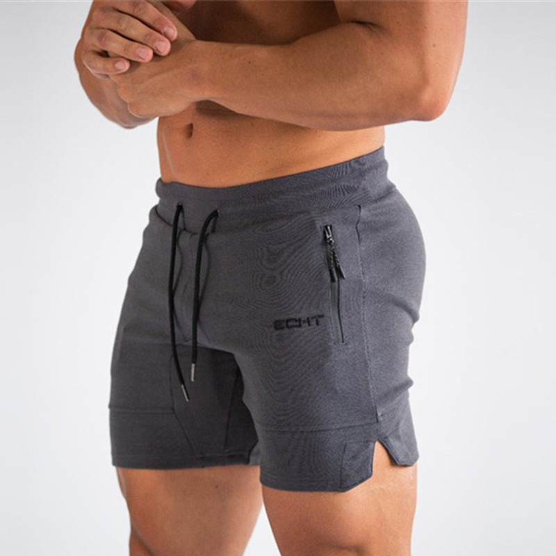 Streetwear Brand Joggers - New Zip pocket men shorts Fitness