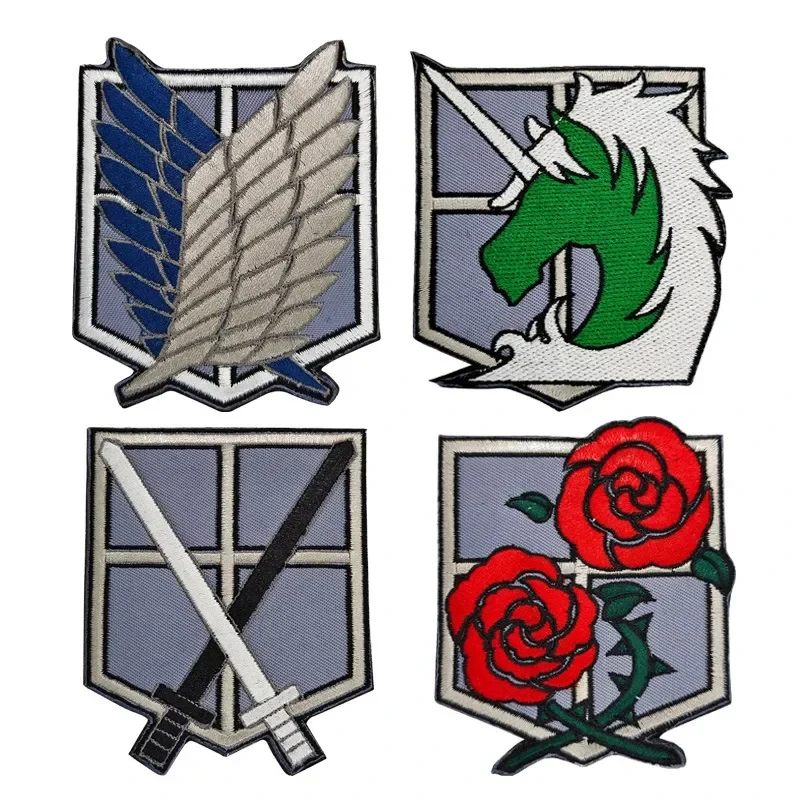 Streetwear Brand Stickers - Attack on Titan Anime Embroidery Patch
