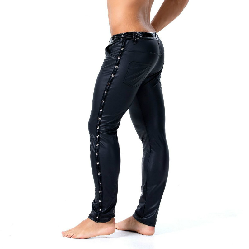 Brand Of Streetwear - S-XXL Brand Men Leather Rivet Pants