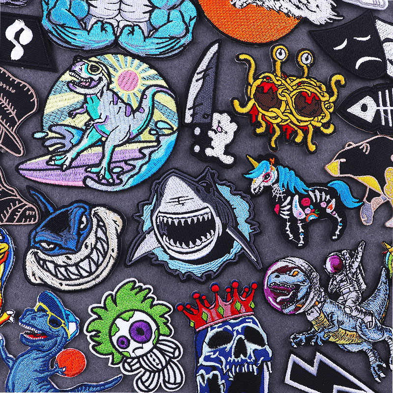 Streetwear Brand Stickers - PUNK Animal Shark DIY Fusible Patches