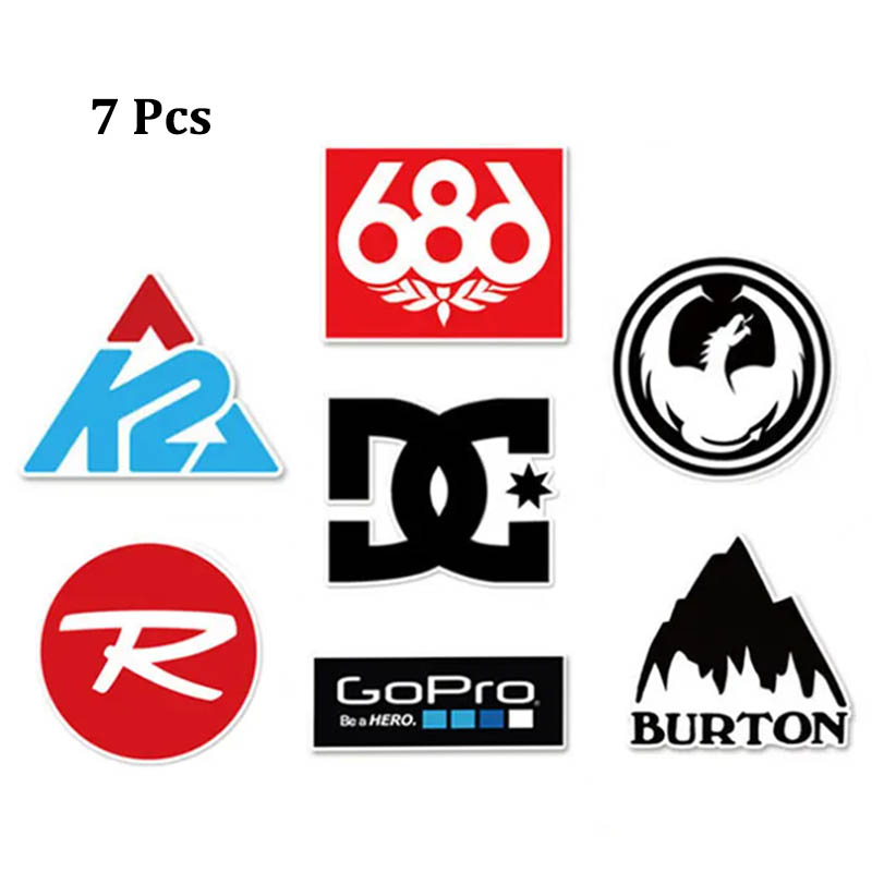 Streetwear Brand Stickers - 7 Pcs/Set Outdoor Skiing Brand Decoration