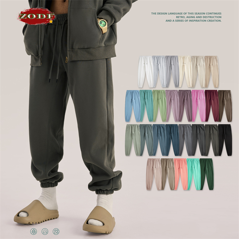 Streetwear Brand Joggers - ZODF Trendy Men 345gsm Fleece Sweatpant