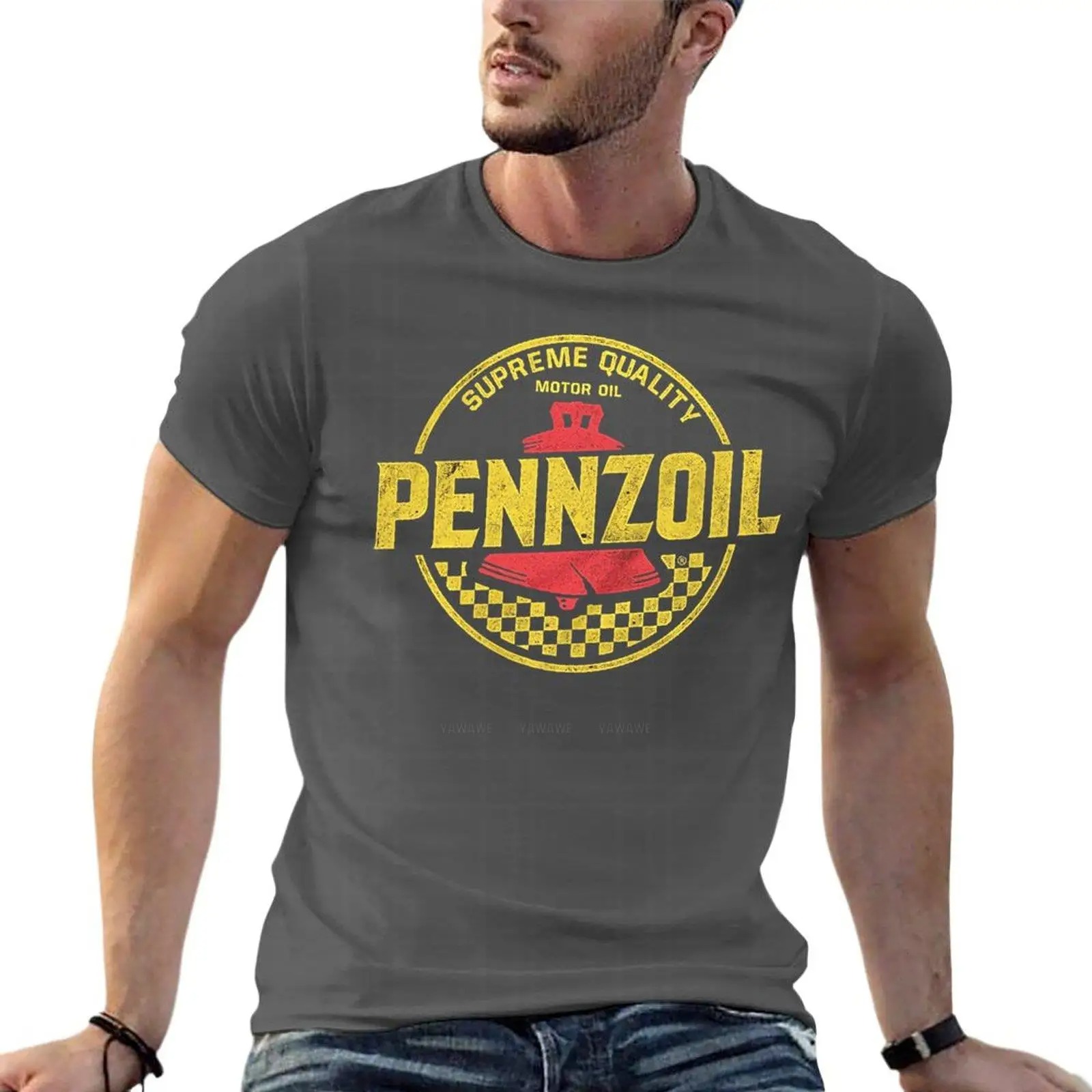 Streetwear Brand With A Logo - Distressed Pennzoil Motor Oil Logo Oversized