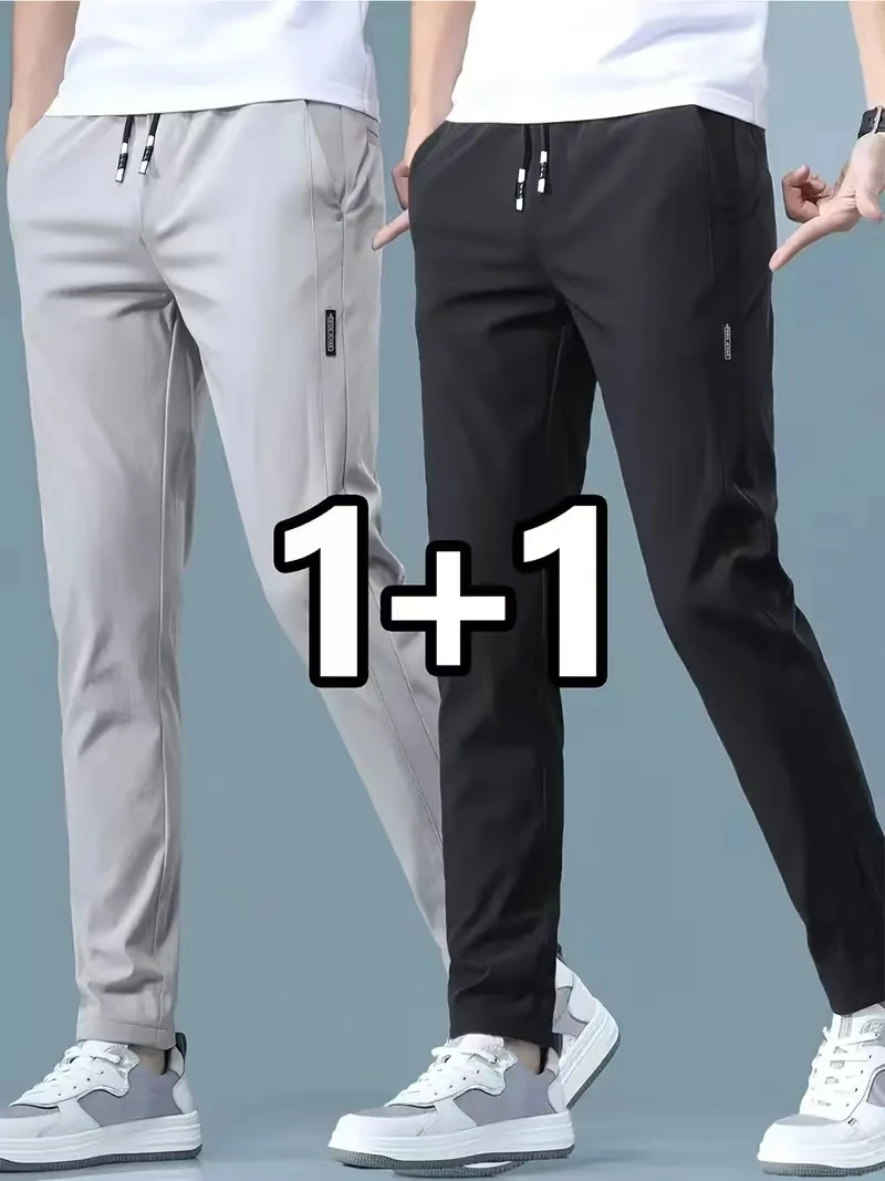2026 2 Pieces Men's Casual Ice - Streetwear Brand Joggers ulasan dan harga