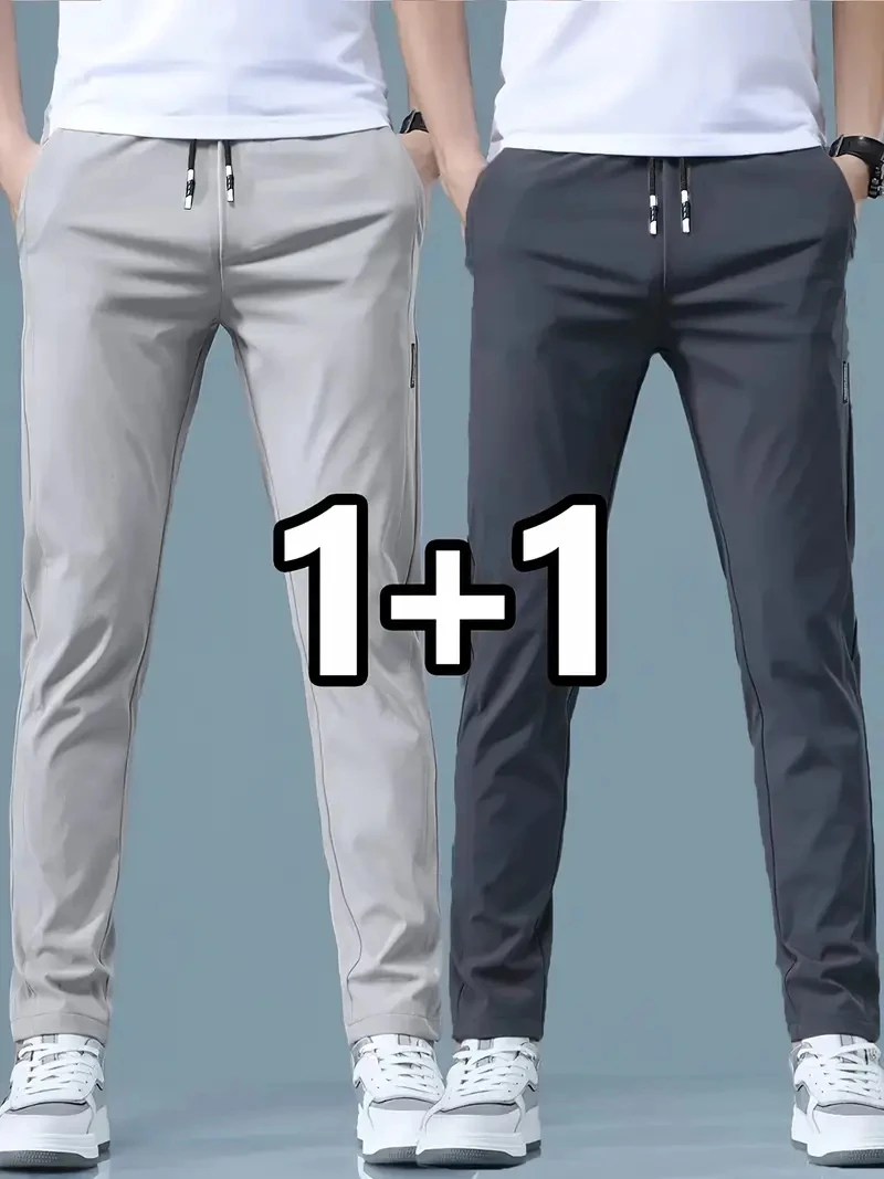 2026 2 Pieces Men's Casual Ice - Streetwear Brand Joggers ulasan dan harga