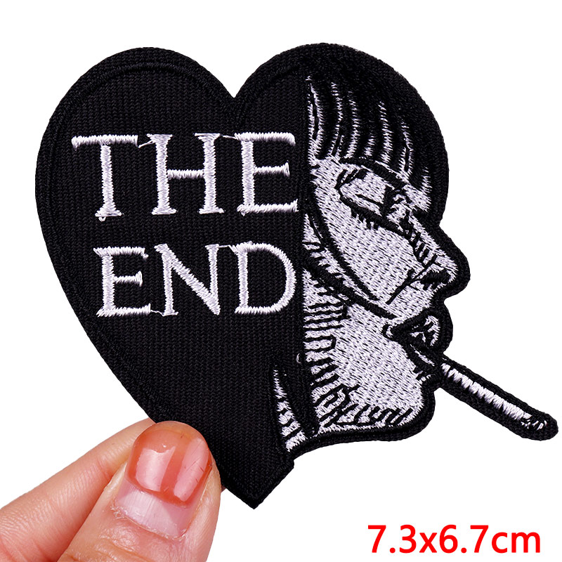 Personality Punk/Letter Embroi - Streetwear Brand Stickers ulasan dan harga
