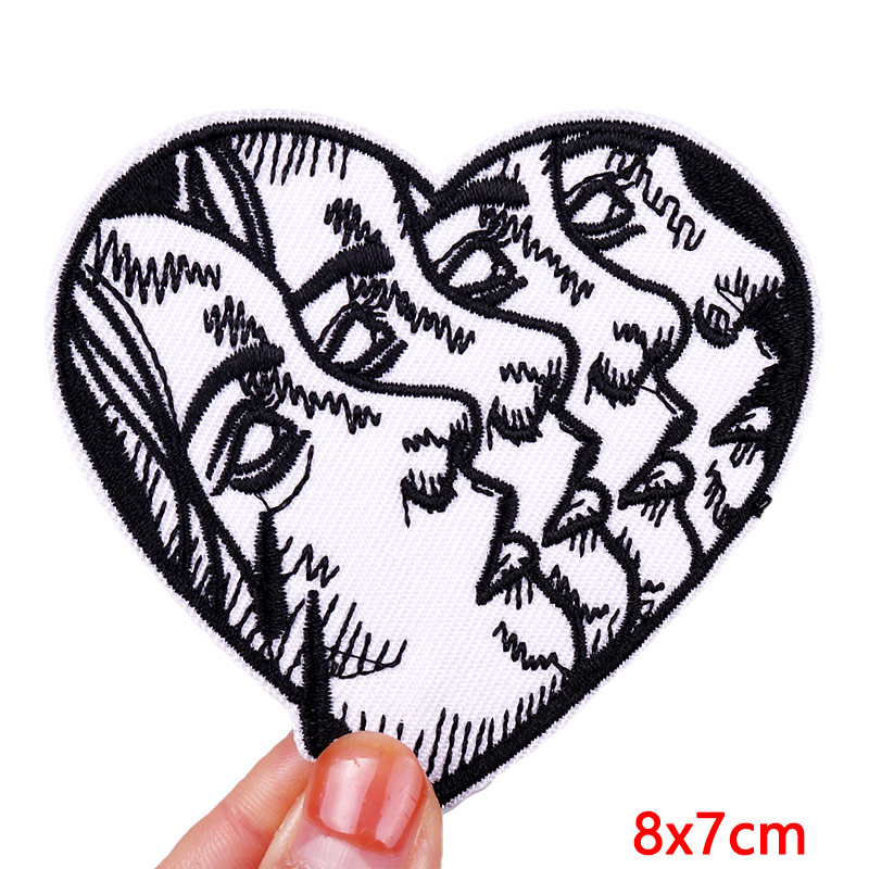 Personality Punk/Letter Embroi - Streetwear Brand Stickers ulasan dan harga