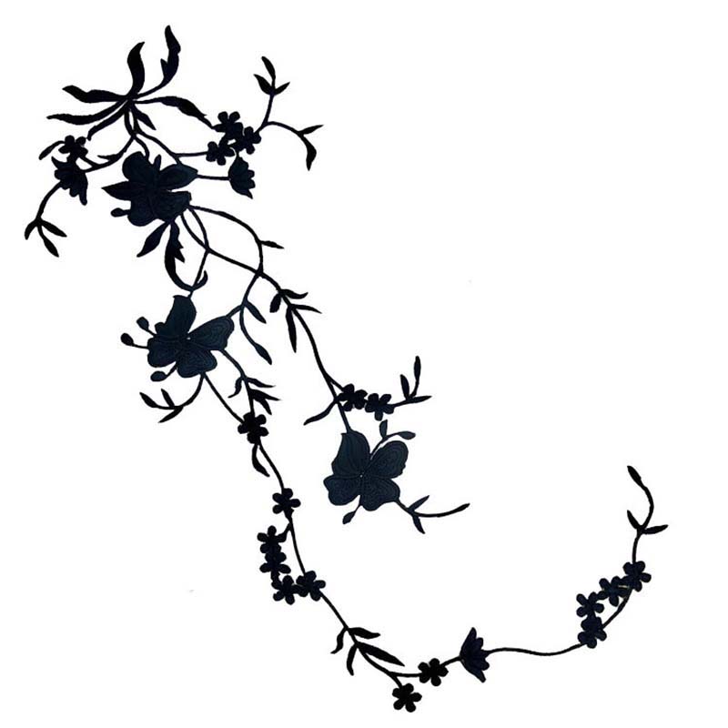 51*17CM/ Floral Applique Patch - Streetwear Brand Stickers ulasan dan harga