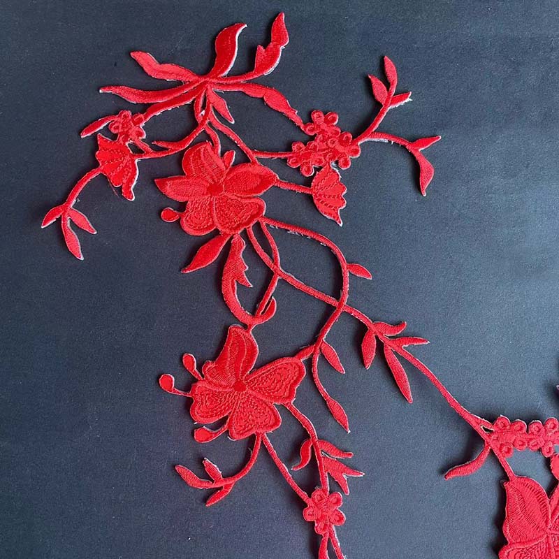 51*17CM/ Floral Applique Patch - Streetwear Brand Stickers ulasan dan harga