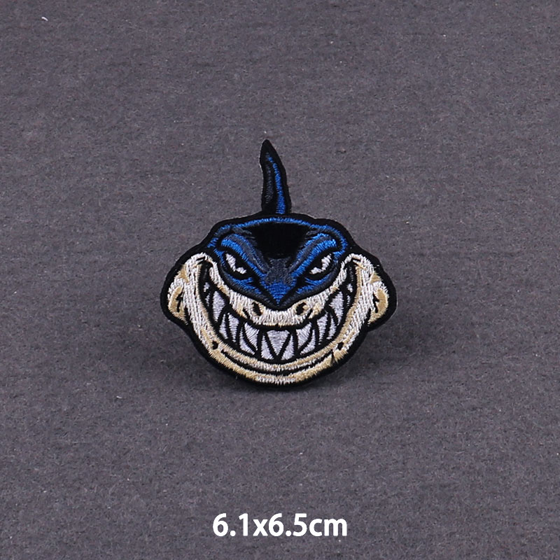 PUNK Animal Shark DIY Fusible  - Streetwear Brand Stickers ulasan dan harga