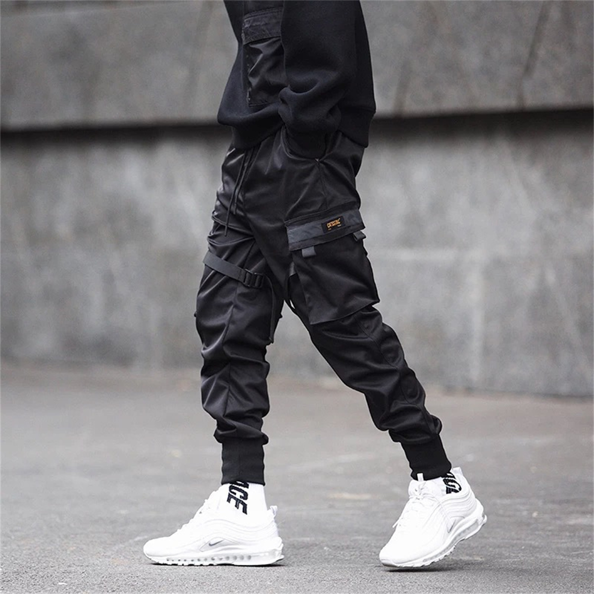 Black Hip Hop Cargo Pants Summ - Brand Of Streetwear ulasan dan harga