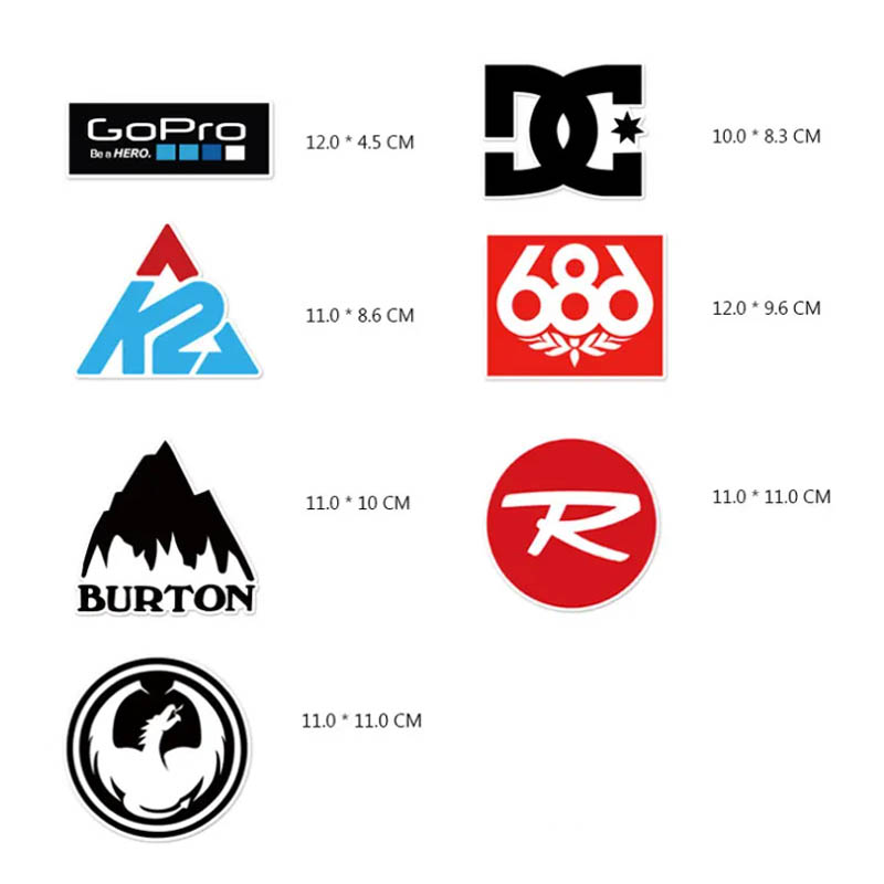 7 Pcs/Set Outdoor Skiing Brand - Streetwear Brand Stickers ulasan dan harga