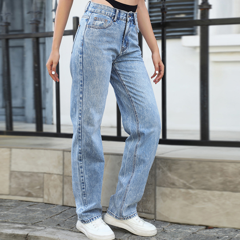 Fake Two-Piece Stitching Strai - Streetwear Outfit Brand ulasan dan harga