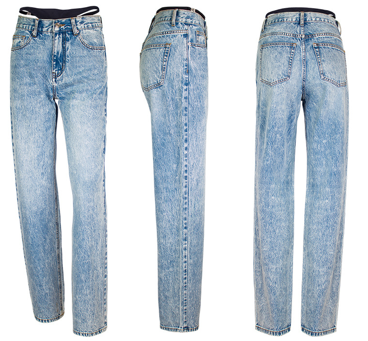 Fake Two-Piece Stitching Strai - Streetwear Outfit Brand ulasan dan harga