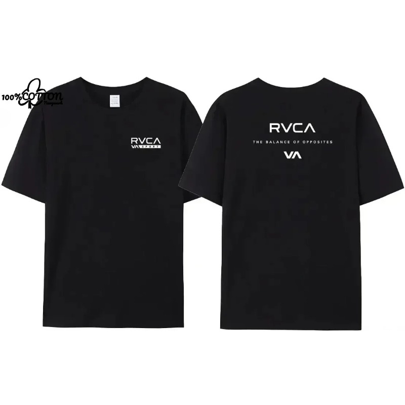 RVCA T Shirt Men Women Black T - Streetwear Brand Designs ulasan dan harga