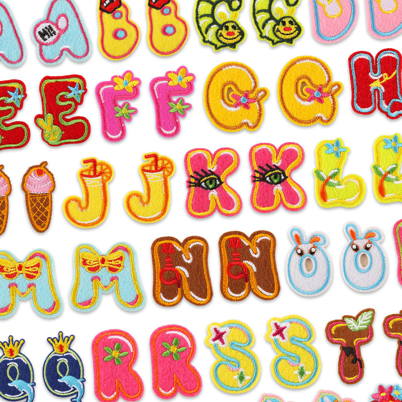 26pcs/Bulk Sets Letter Patch A - Streetwear Brand Stickers ulasan dan harga