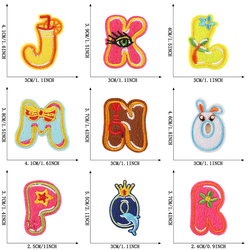 26pcs/Bulk Sets Letter Patch A - Streetwear Brand Stickers ulasan dan harga