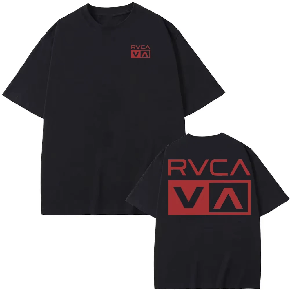 RVCA T Shirt Black Tee Summer  - Streetwear Brand Designs ulasan dan harga