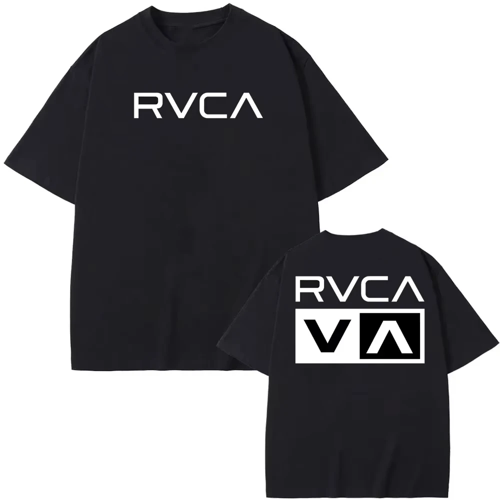 RVCA T Shirt Black Tee Summer  - Streetwear Brand Designs ulasan dan harga